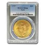 1907 $20 St Gaudens Gold Double Eagle MS-66 PCGS