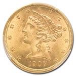 1907 $5 Liberty Gold Half Eagle MS-65 PCGS