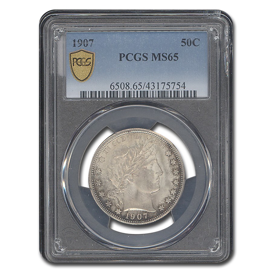 1907 Barber Half Dollar MS-65 PCGS