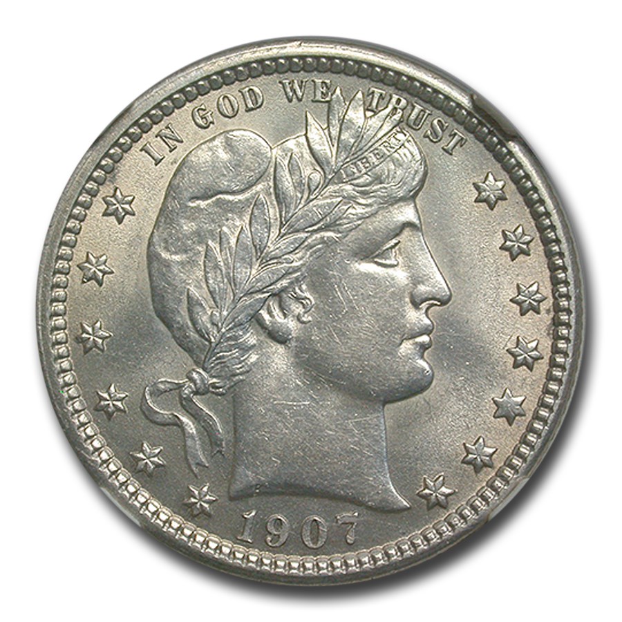 Buy 1907 Barber Quarter MS-61 NGC | APMEX