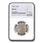 1907 Barber Quarter MS-65 NGC