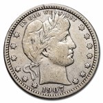 1907 Barber Quarter VF