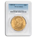 1907-D $20 Liberty Gold Double Eagle MS-63 PCGS