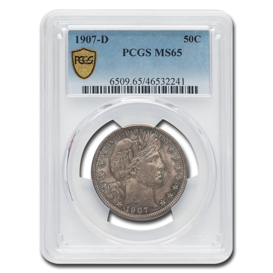 1907-D Barber Half Dollar MS-65 PCGS