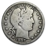 1907-D Barber Half Dollar VG