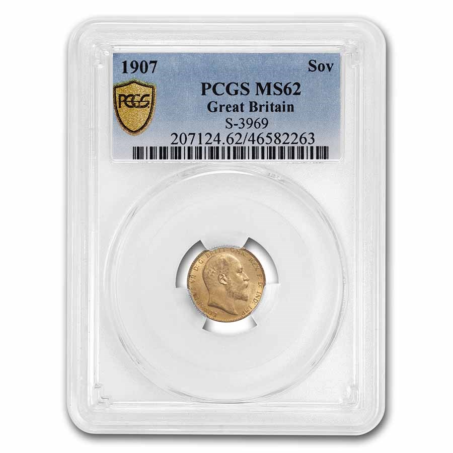 Buy 1907 Great Britain Gold Sovereign Edward VII MS-62 PCGS | APMEX