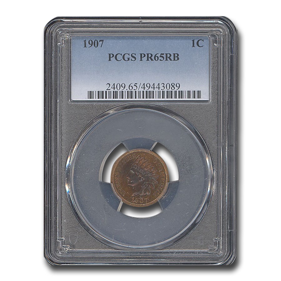 1907 Indian Head Cent PR-65 PCGS (Red/Brown)