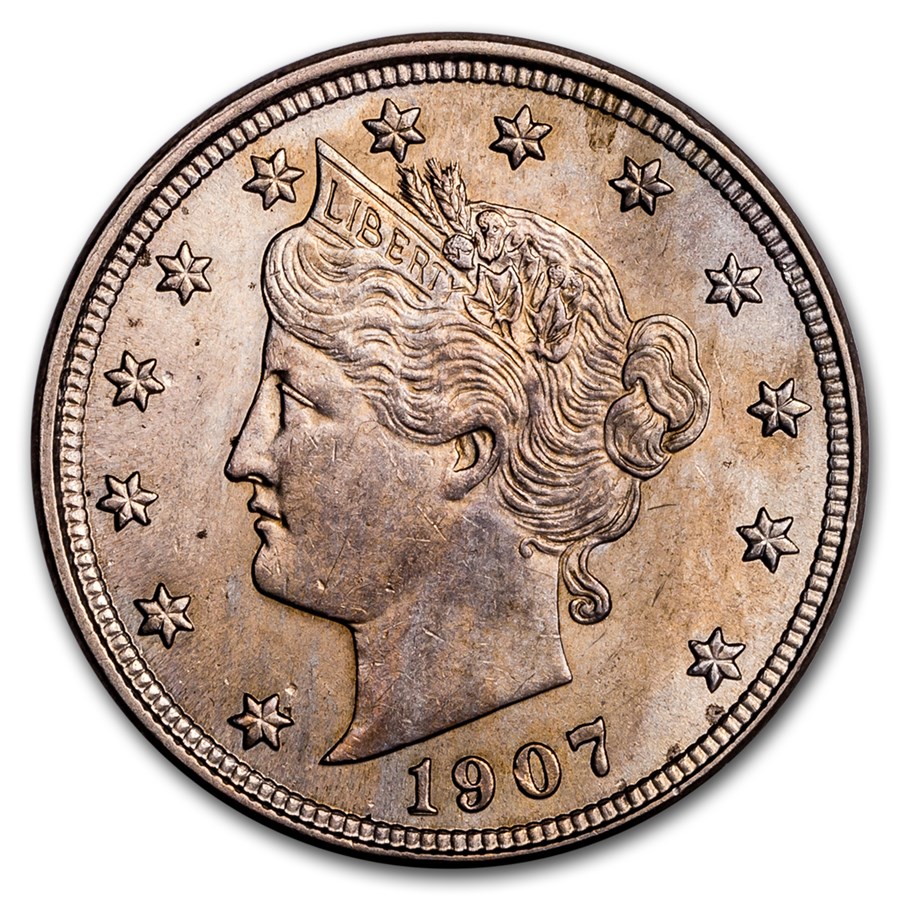 1907 Liberty Head V Nickel BU