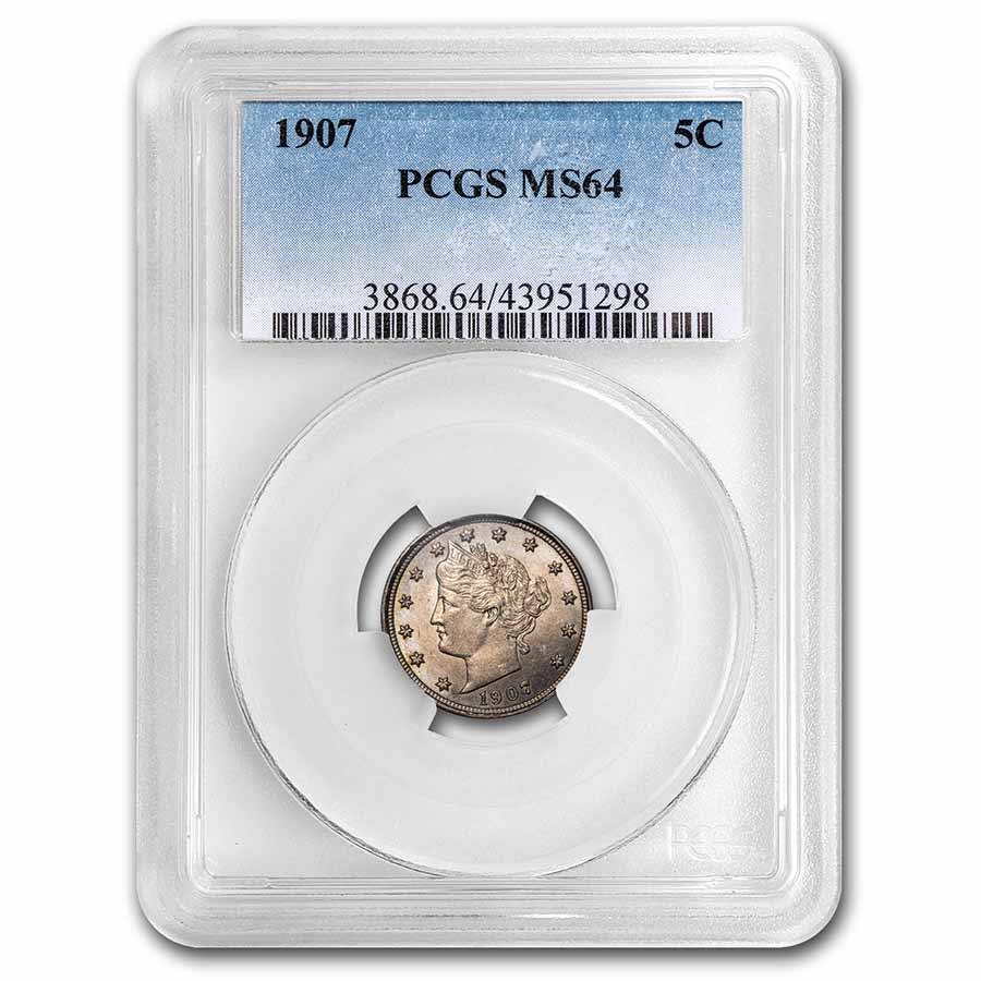 Buy 1907 Liberty Head V Nickel MS-64 PCGS | APMEX