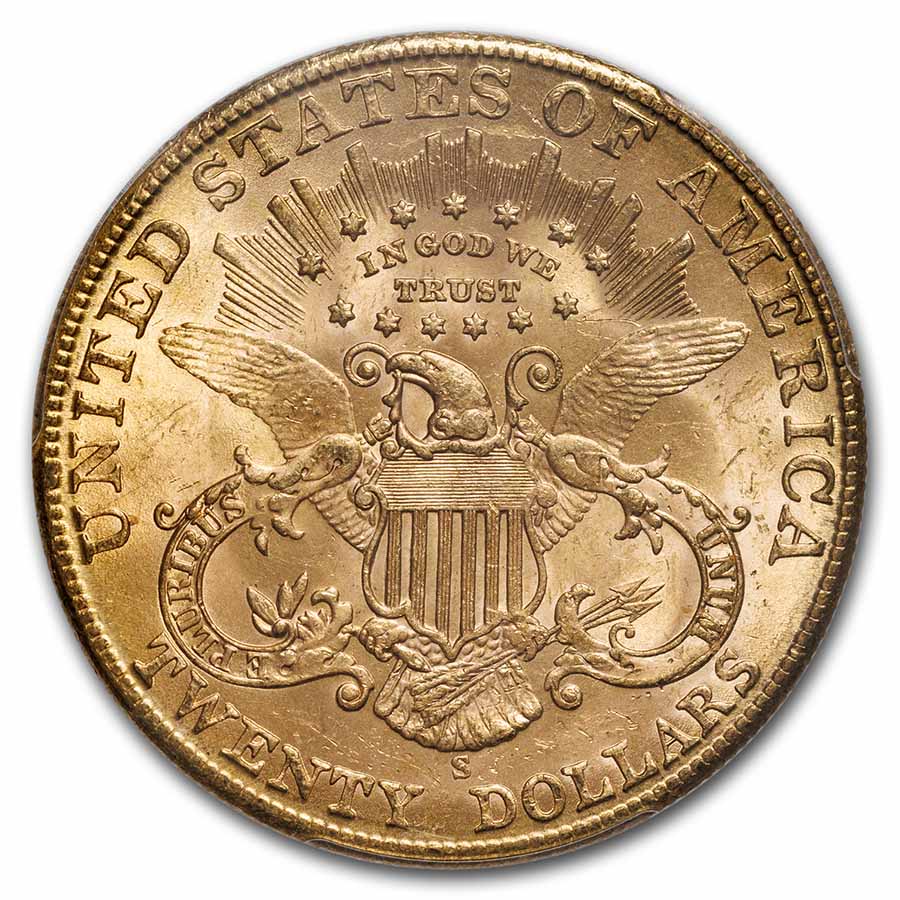 Buy 1907-S $20 Liberty Gold Double Eagle MS-62 PCGS CAC | APMEX