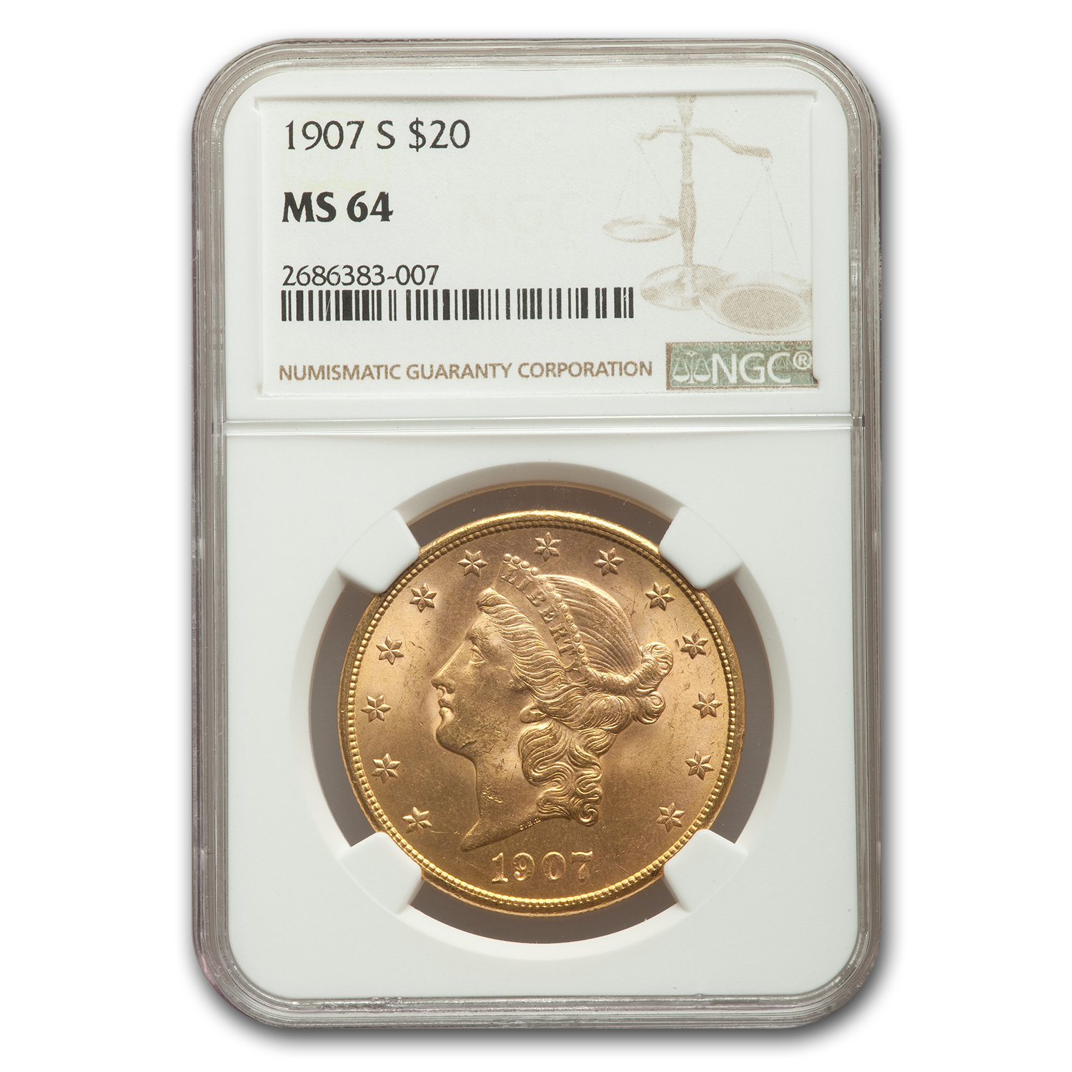 Buy 1907-S $20 Liberty Gold Double Eagle MS-64 NGC | APMEX