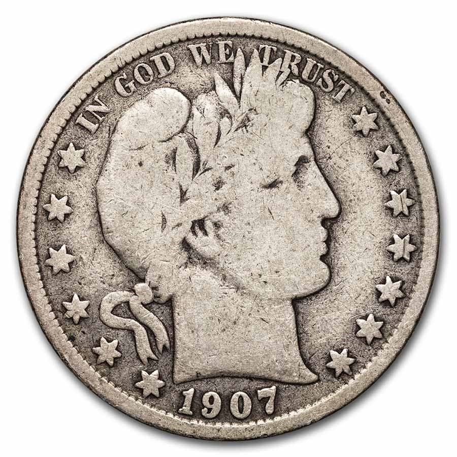 1907-S Barber Half Dollar VG