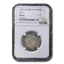 1907 Tibet Silver Tangka AU-55 NGC