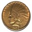 1908 $10 Indian Gold Eagle No Motto AU-55 NGC