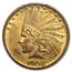 1908 $10 Indian Gold Eagle No Motto MS-62 PCGS
