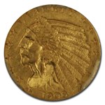 1908 $2.50 Indian Gold Quarter Eagle MS-62 PCGS