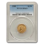 1908 $2.50 Indian Gold Quarter Eagle MS-63+ PCGS