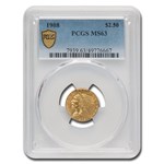 1908 $2.50 Indian Gold Quarter Eagle MS-63 PCGS