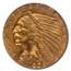 1908 $2.50 Indian Gold Quarter Eagle MS-65 PCGS