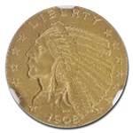 1908 $2.50 Indian Gold Quarter Eagle PF-67 NGC