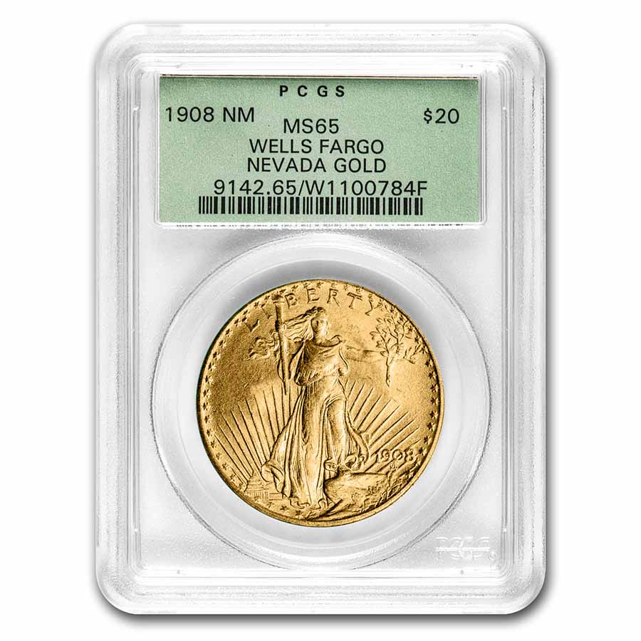 アンティークコイン 金貨 1908 $20 Gold Saint Gaudens PCGS MS67 No