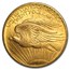 1908 $20 St Gaudens Gold Double Eagle No Motto AU