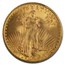 1908 $20 St Gaudens Gold Double Eagle No Motto MS-66 PCGS CAC