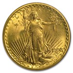 1908 $20 St Gaudens Gold No Motto MS-65 NGC (Wells Fargo)