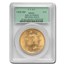 1908 $20 St Gaudens Gold No Motto MS-66 PCGS (Wells Fargo OGH)