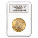 1908 $20 St Gaudens Gold No Motto MS-67 NGC (Wells Fargo)