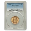 1908 $5 Liberty Gold Half Eagle MS-63 PCGS