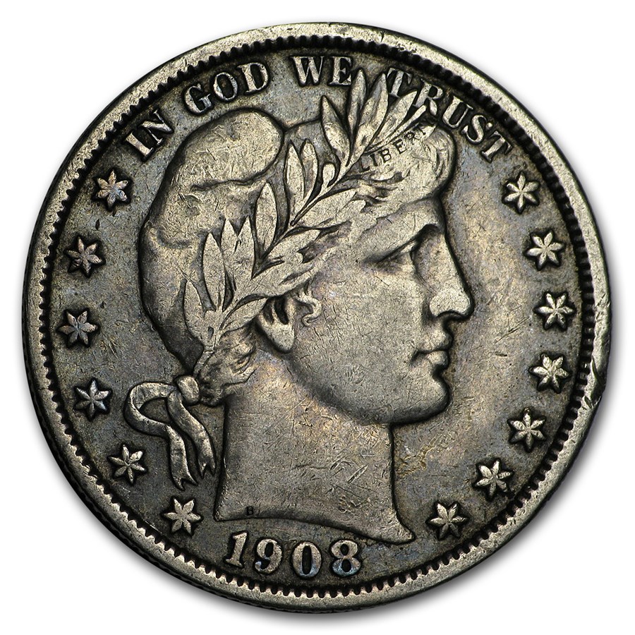 1908 Barber Half Dollar VF