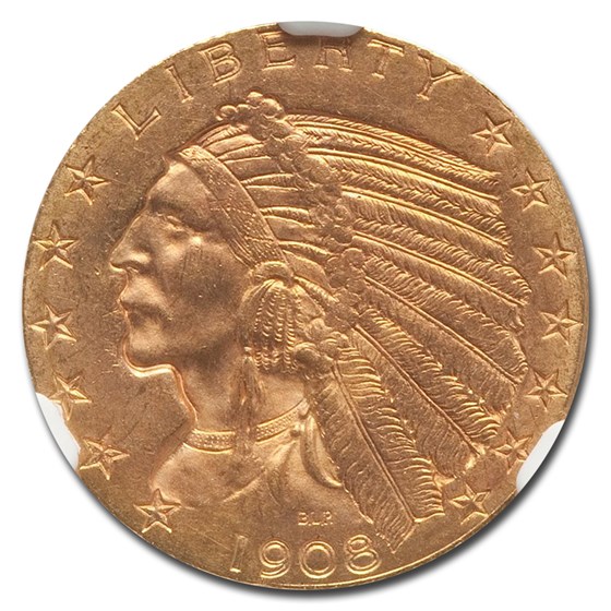 Buy 1908-D $5 Indian Gold Half Eagle MS-65 NGC | APMEX