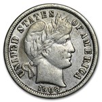 1908-D Barber Dime VF