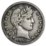 1908-D Barber Quarter Fine