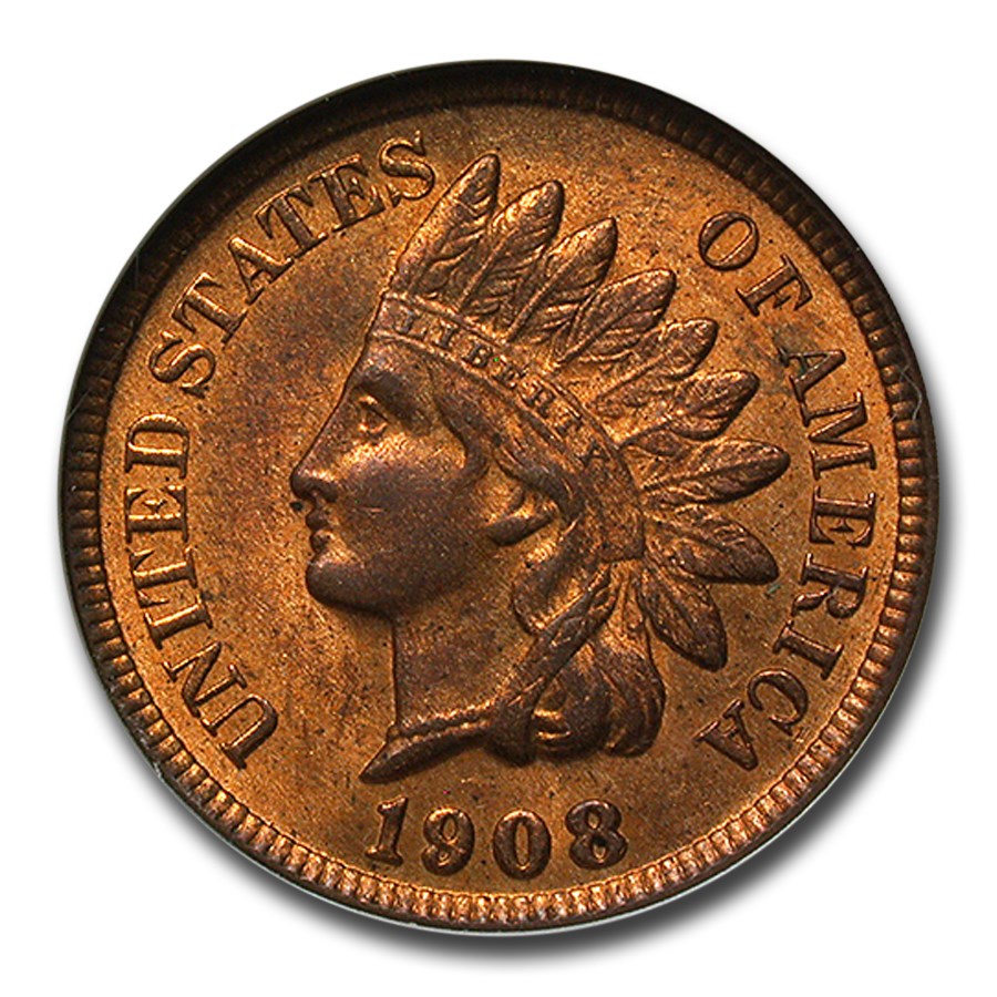 Buy 1908 Indian Head Cent MS-63 NGC (Red) | APMEX