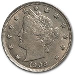 1908 Liberty Head V Nickel BU