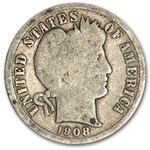 1908-O Barber Dime Good