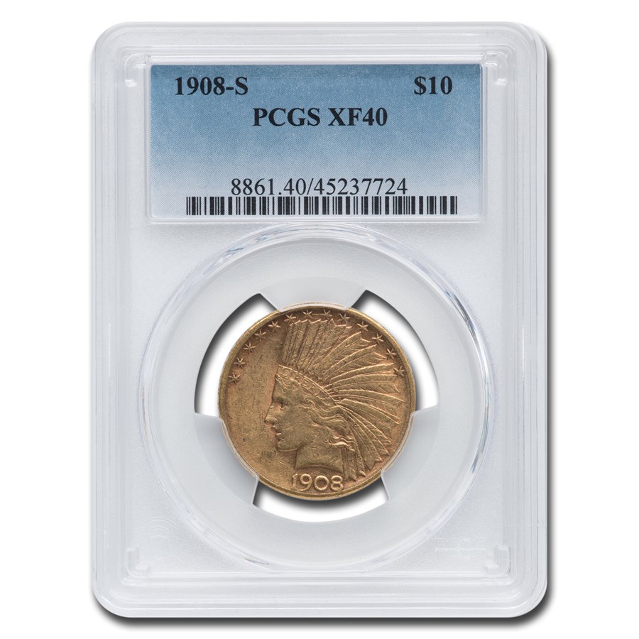 1908-S $10 Indian Gold Eagle XF-40 PCGS