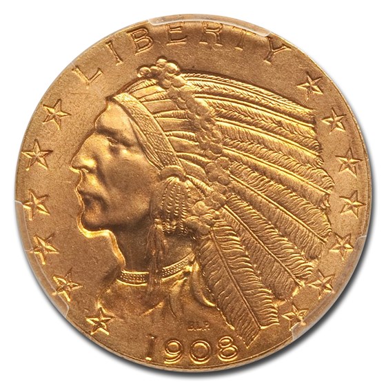 Buy 1908-S $5 Indian Gold Half Eagle MS-66 PCGS | APMEX