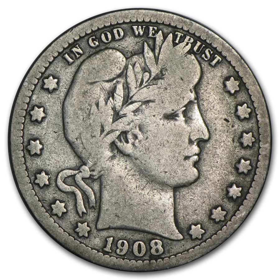 1908-S Barber Quarter VG