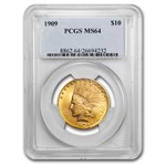 1909 $10 Indian Gold Eagle MS-64 PCGS