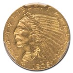 1909 $2.50 Indian Gold Quarter Eagle MS-64 PCGS