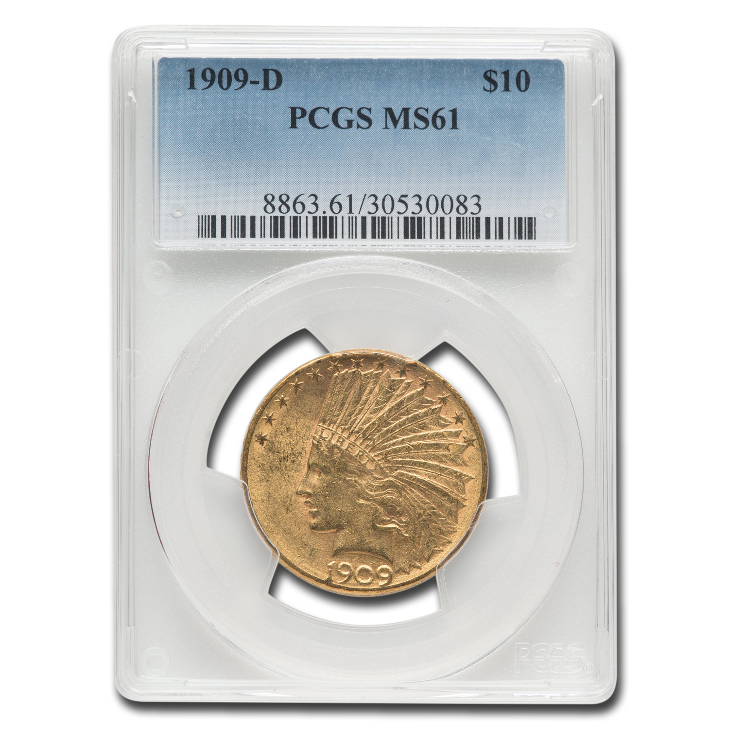 Buy 1909-D $10 Indian Gold Eagle MS-61 PCGS | APMEX