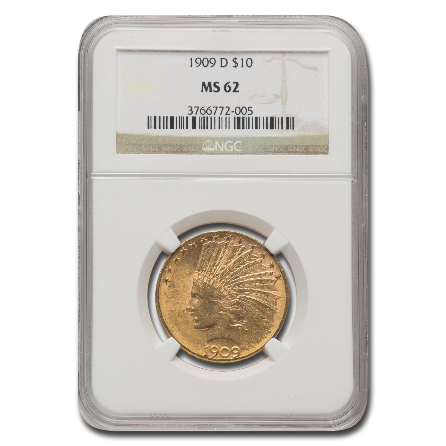 Buy 1909-D $10 Indian Gold Eagle MS-62 NGC | APMEX