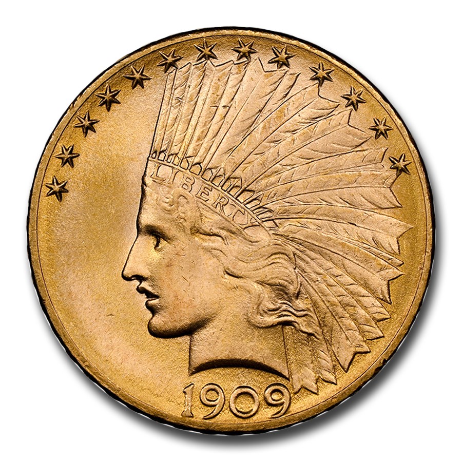 1909-D $10 Indian Gold Eagle MS-64+ NGC CAC