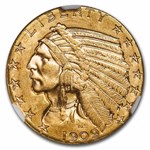 1909-D $5 Indian Gold Half Eagle MS-63 NGC