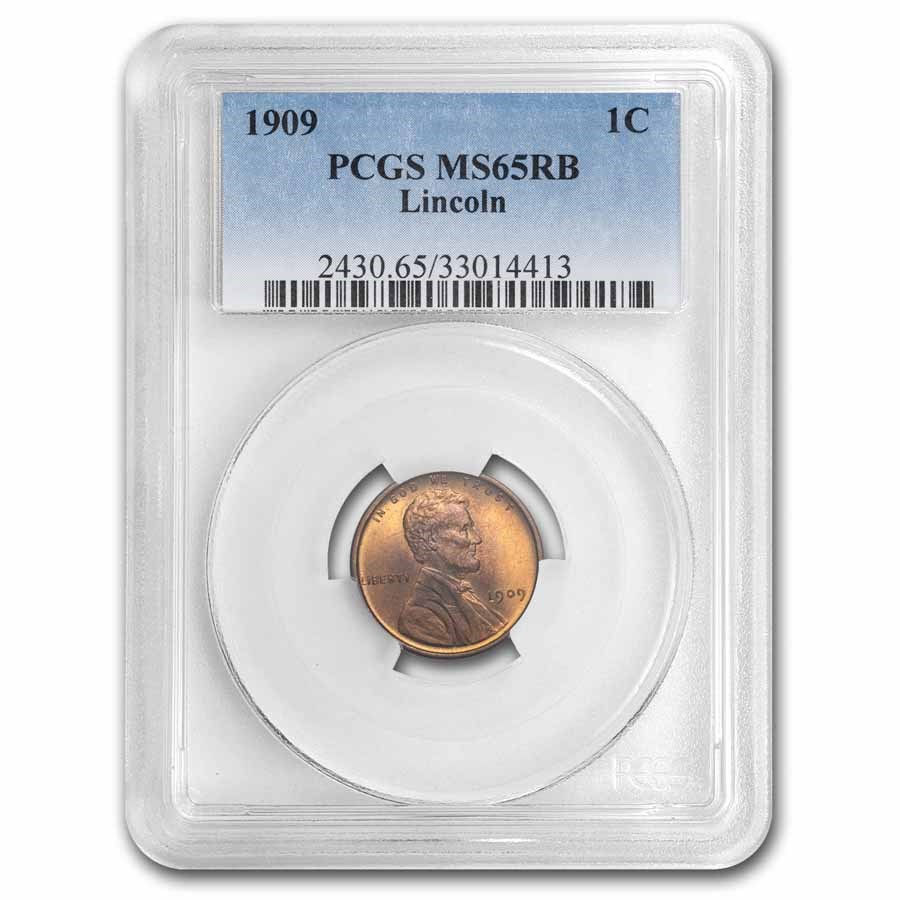 1909 Lincoln Cent MS-65 PCGS (Red/Brown)