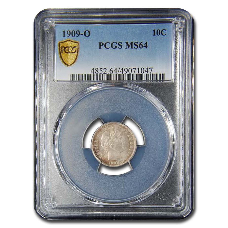 1909-O Barber Dime MS-64 PCGS