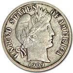 1909-O Barber Dime VF